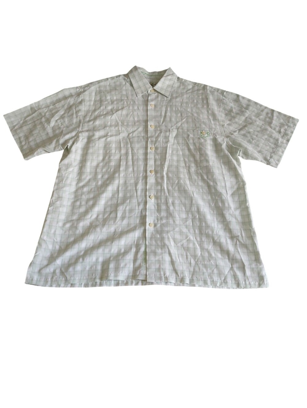 Bamboo Cay Medium Modal Blend Plaid Green Short Sleeve Shirt